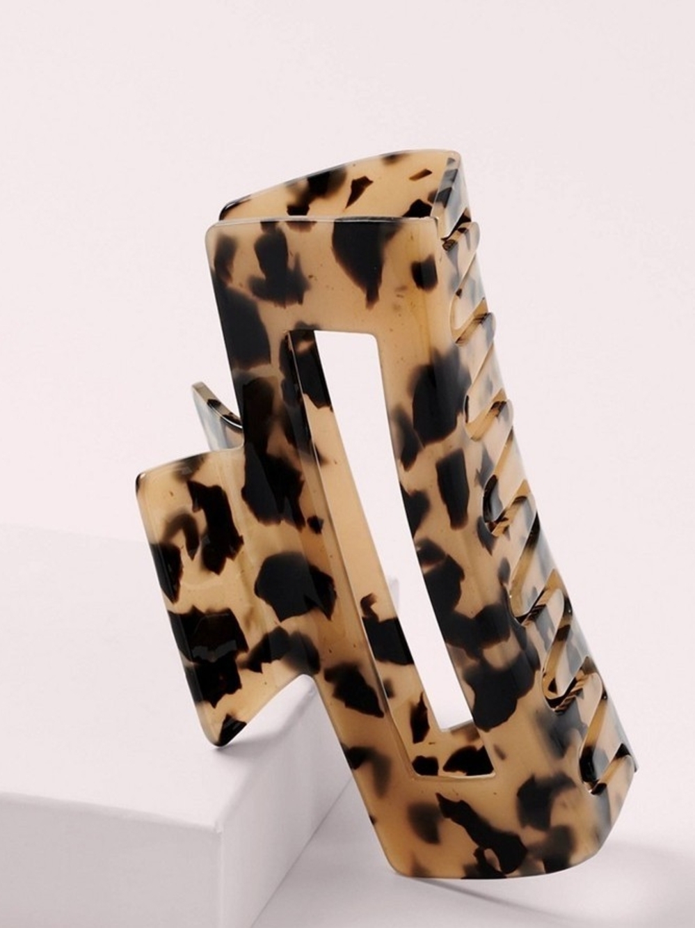 Tortoiseshell Rectangle Hair Claw Clip